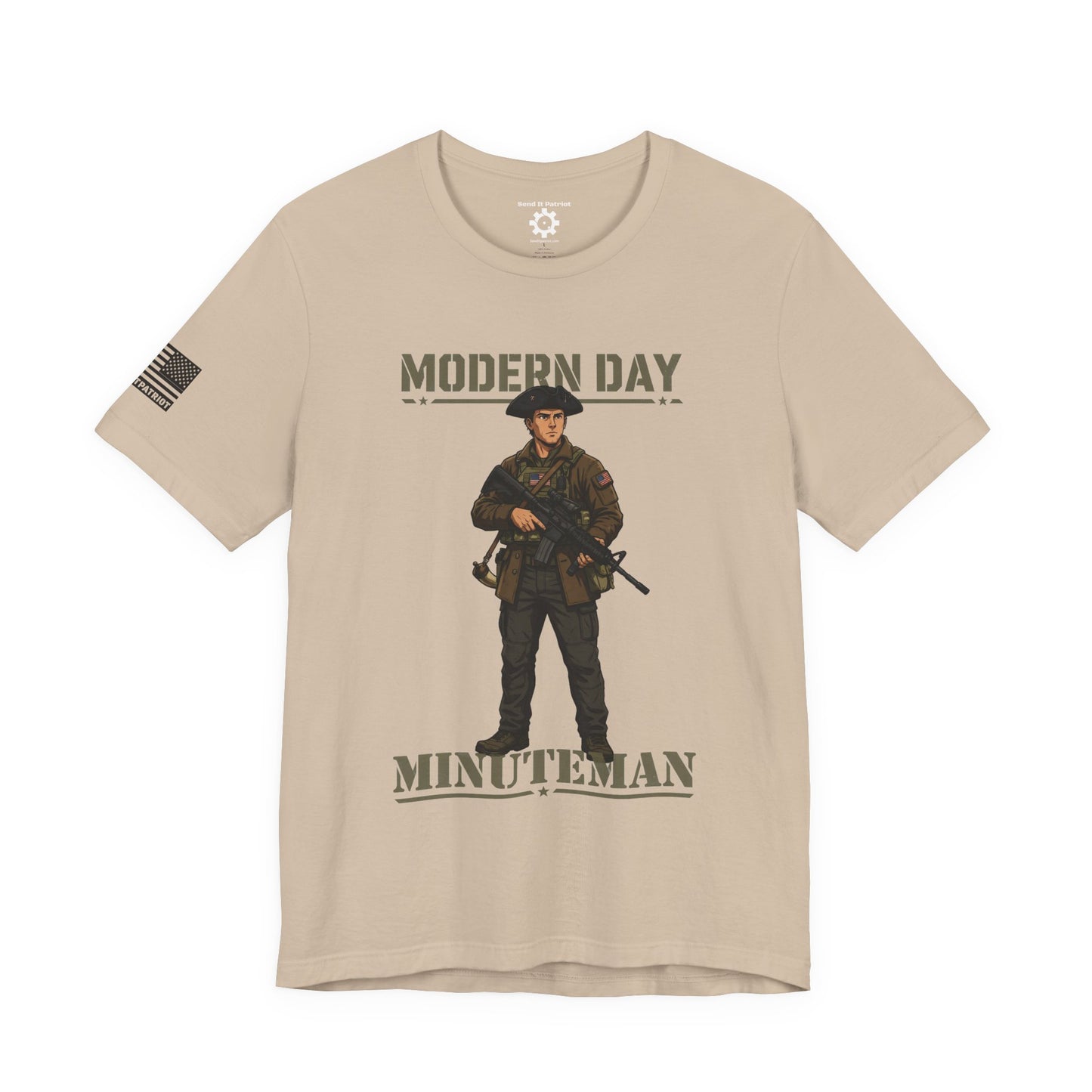 Modern Day Minuteman T-Shirt – Patriotic Tactical Soldier Graphic Tee