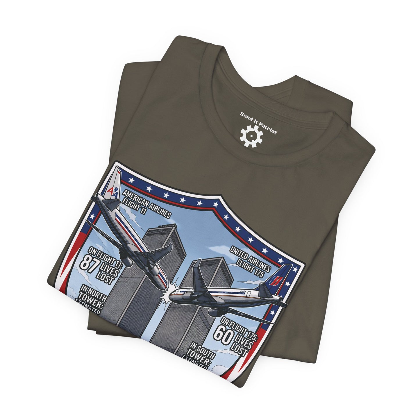 Never Forget 9/11 Tribute Twin Towers T-Shirt — Patriotic Tee