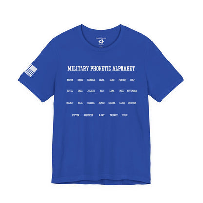 Military Phonetic Alphabet T-Shirt — Military Patriotic Tee