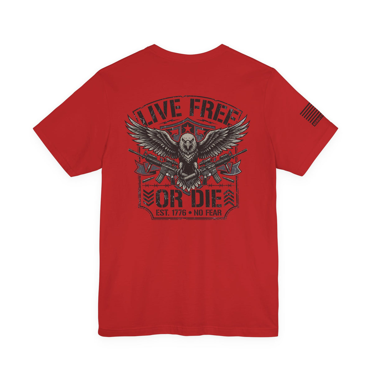 Live Free or Die Tee Ver. 2 — Patriotic Eagle Skull Graphic T-Shirt