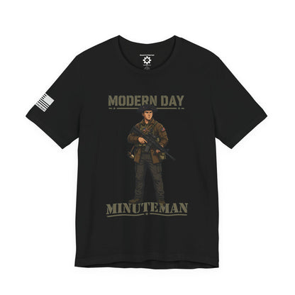 Modern Day Minuteman T-Shirt – Patriotic Tactical Soldier Graphic Tee