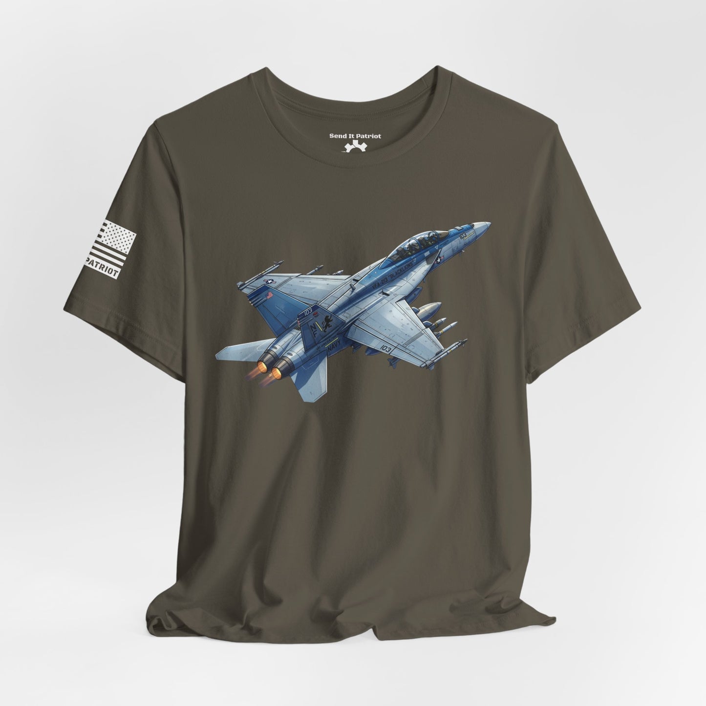 United States F/A 18 Super Hornet T-Shirt — Military Patriotic Tee