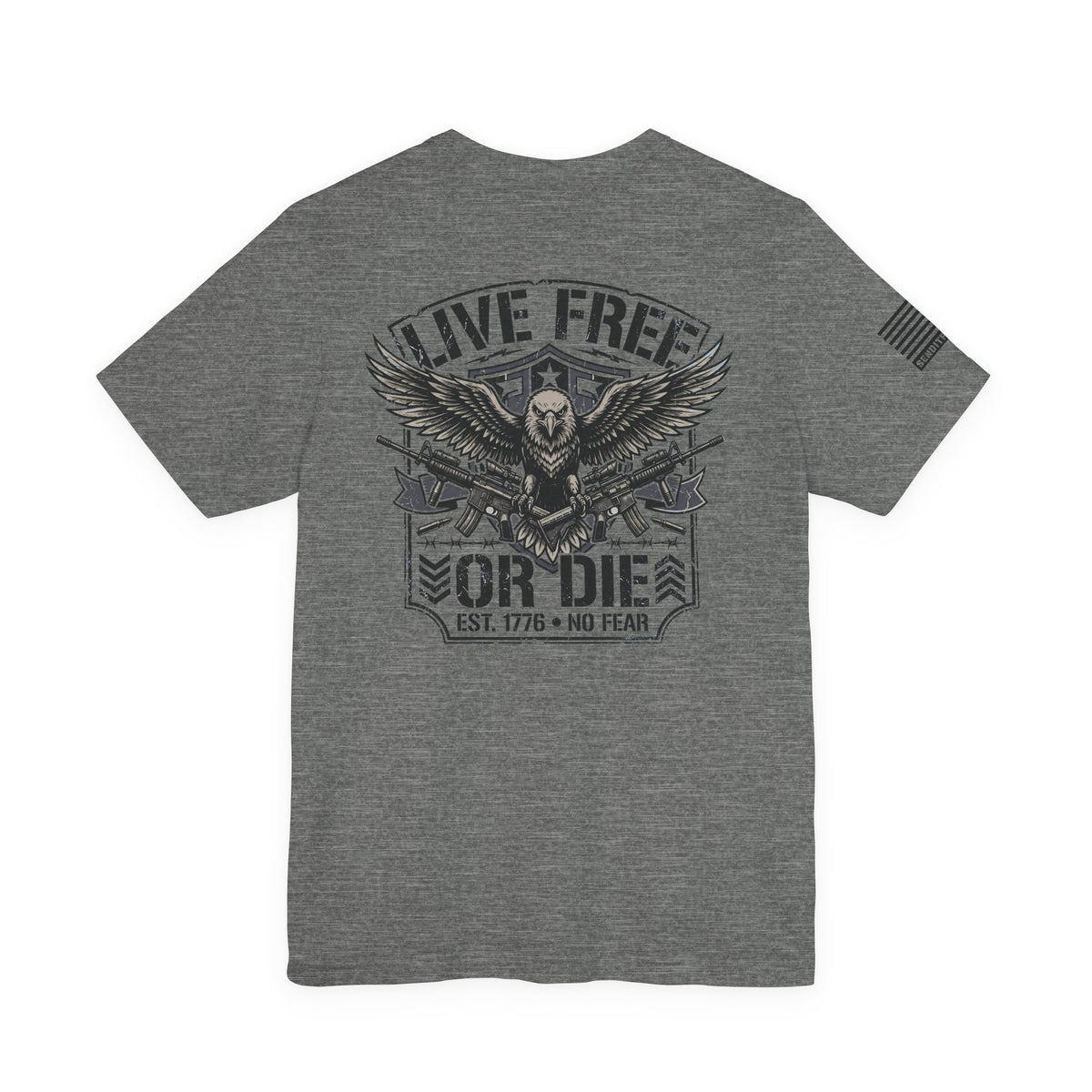 Live Free or Die Tee Ver. 2 — Patriotic Eagle Skull Graphic T-Shirt