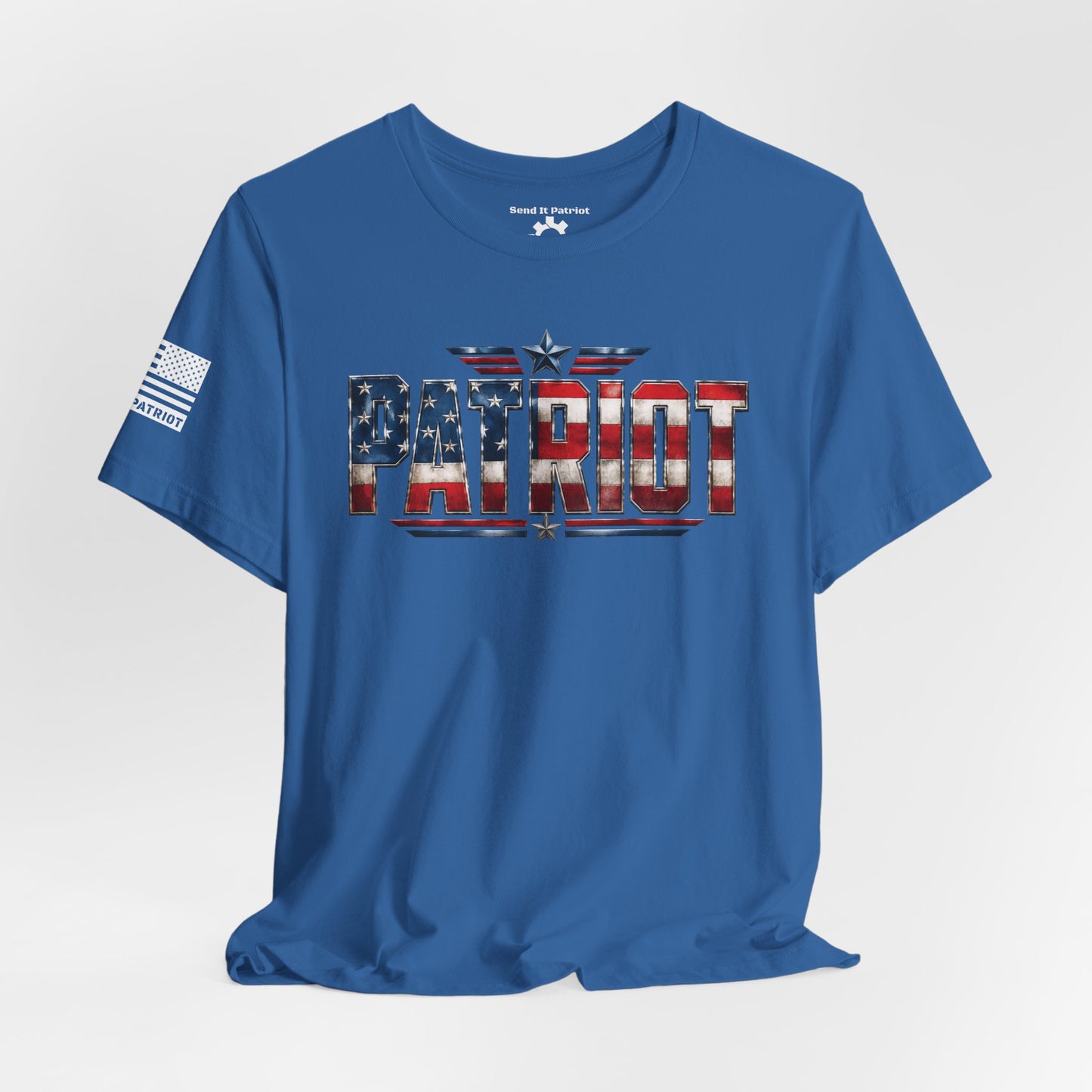 Patriot American Flag T-Shirt — 'PATRIOT' Vintage Stars & Stripes Tee