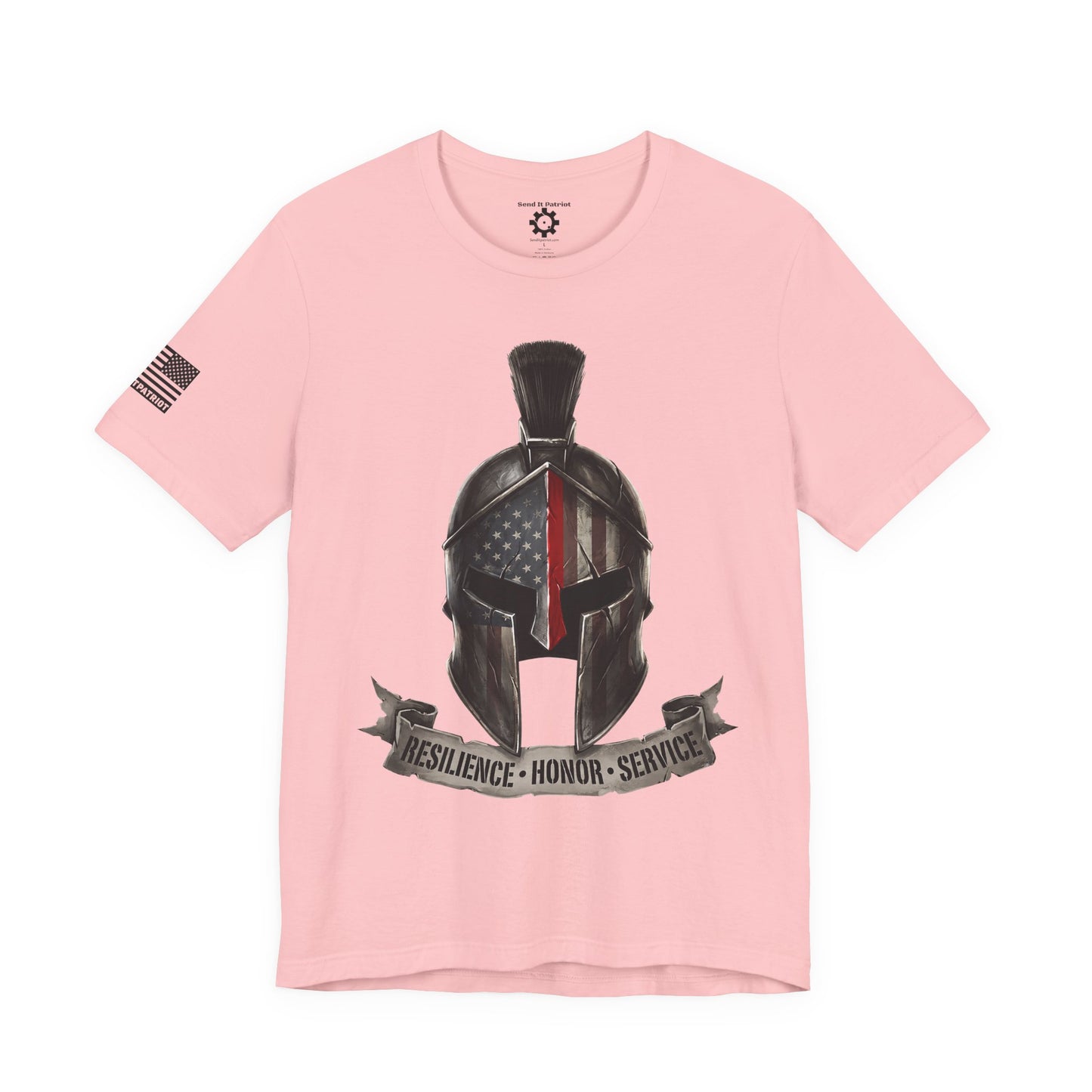 Spartan Thin Red Line T-Shirt —  Fire Dept. Patriotic Tee