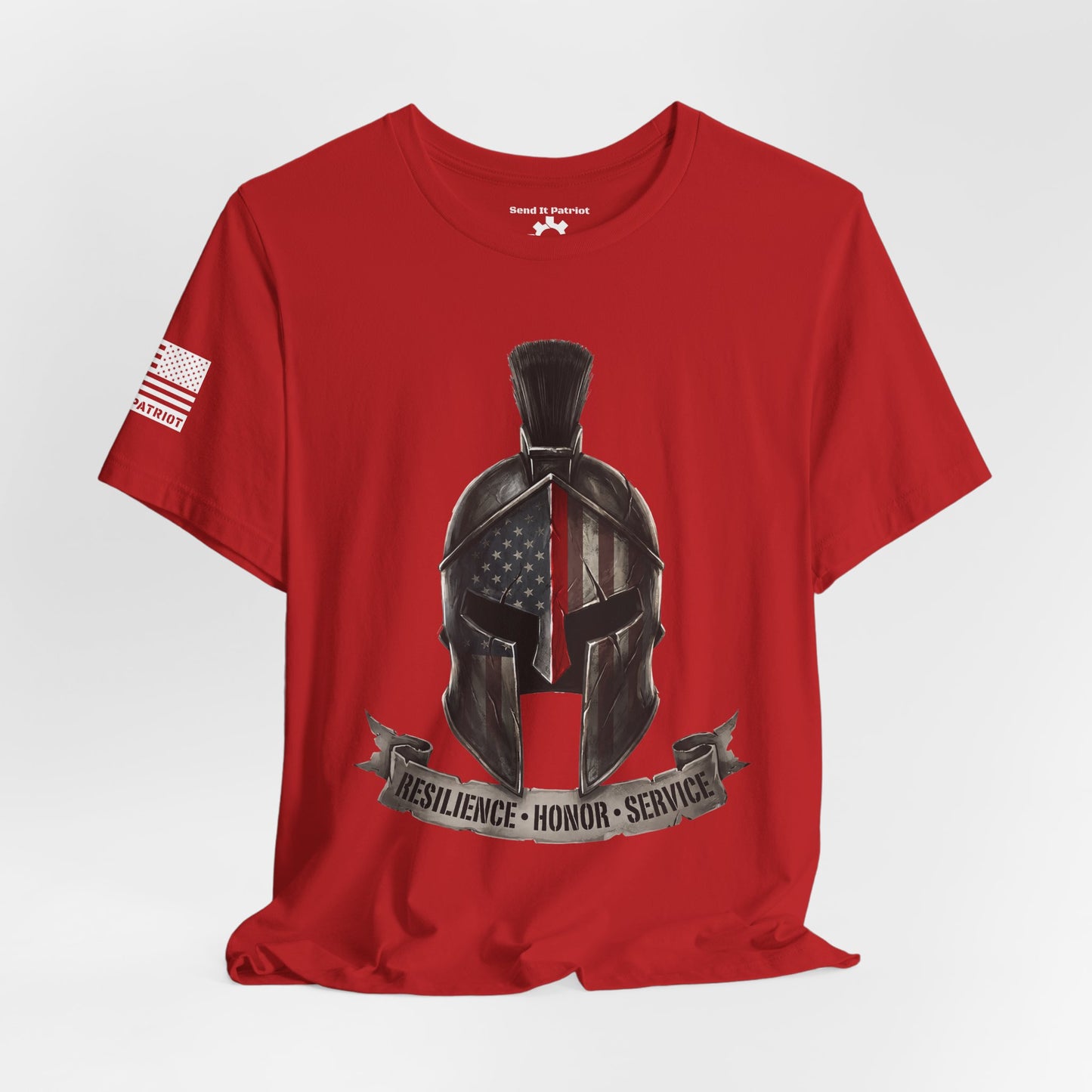 Spartan Thin Red Line T-Shirt —  Fire Dept. Patriotic Tee