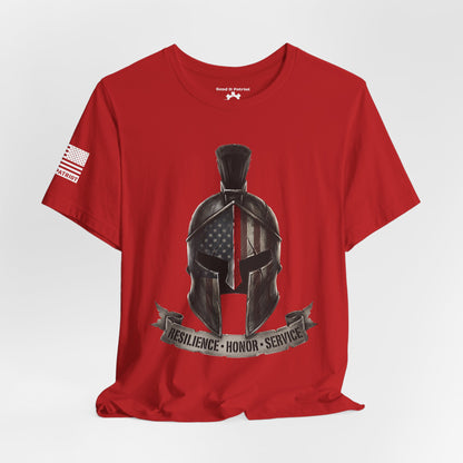 Spartan Thin Red Line T-Shirt —  Fire Dept. Patriotic Tee
