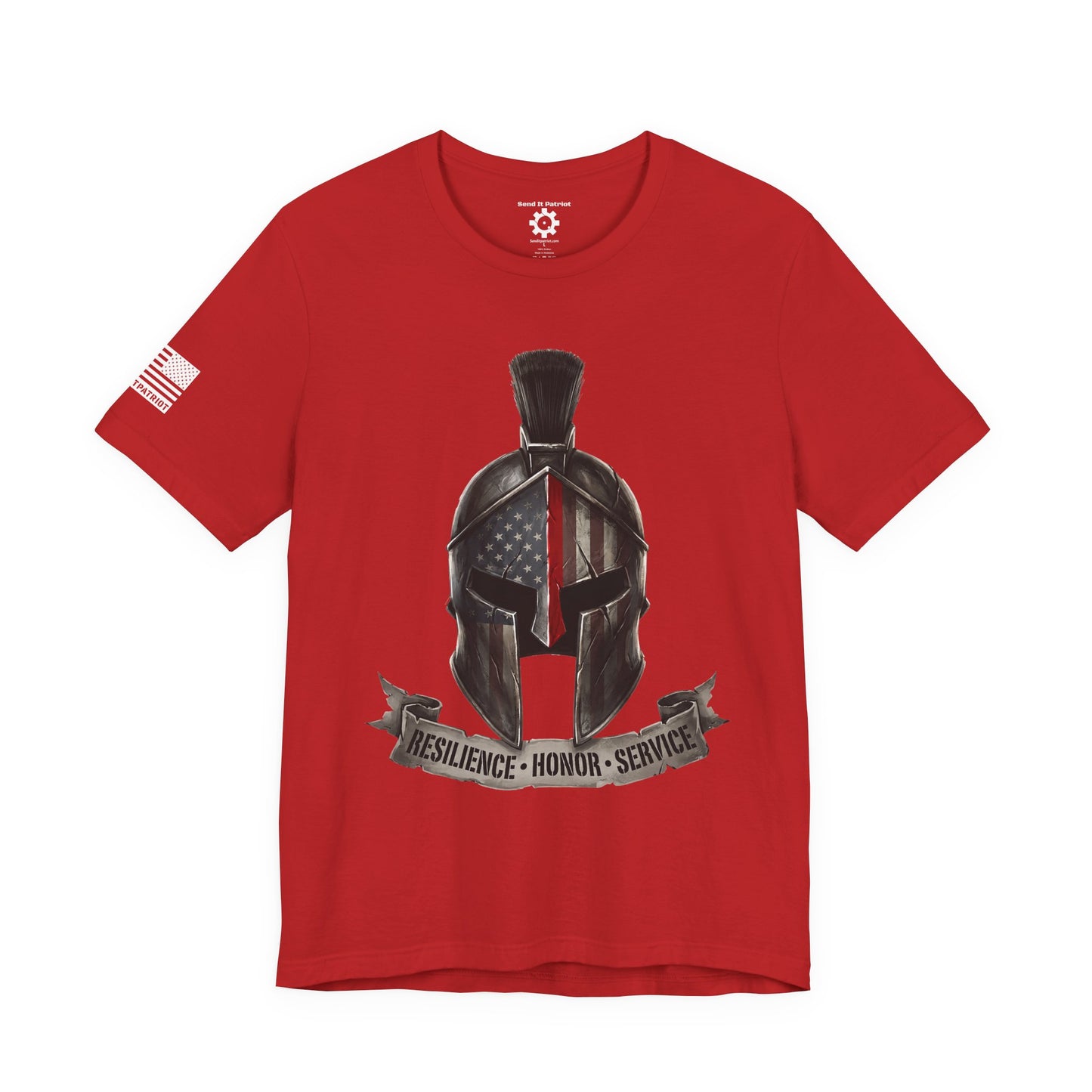 Spartan Thin Red Line T-Shirt —  Fire Dept. Patriotic Tee
