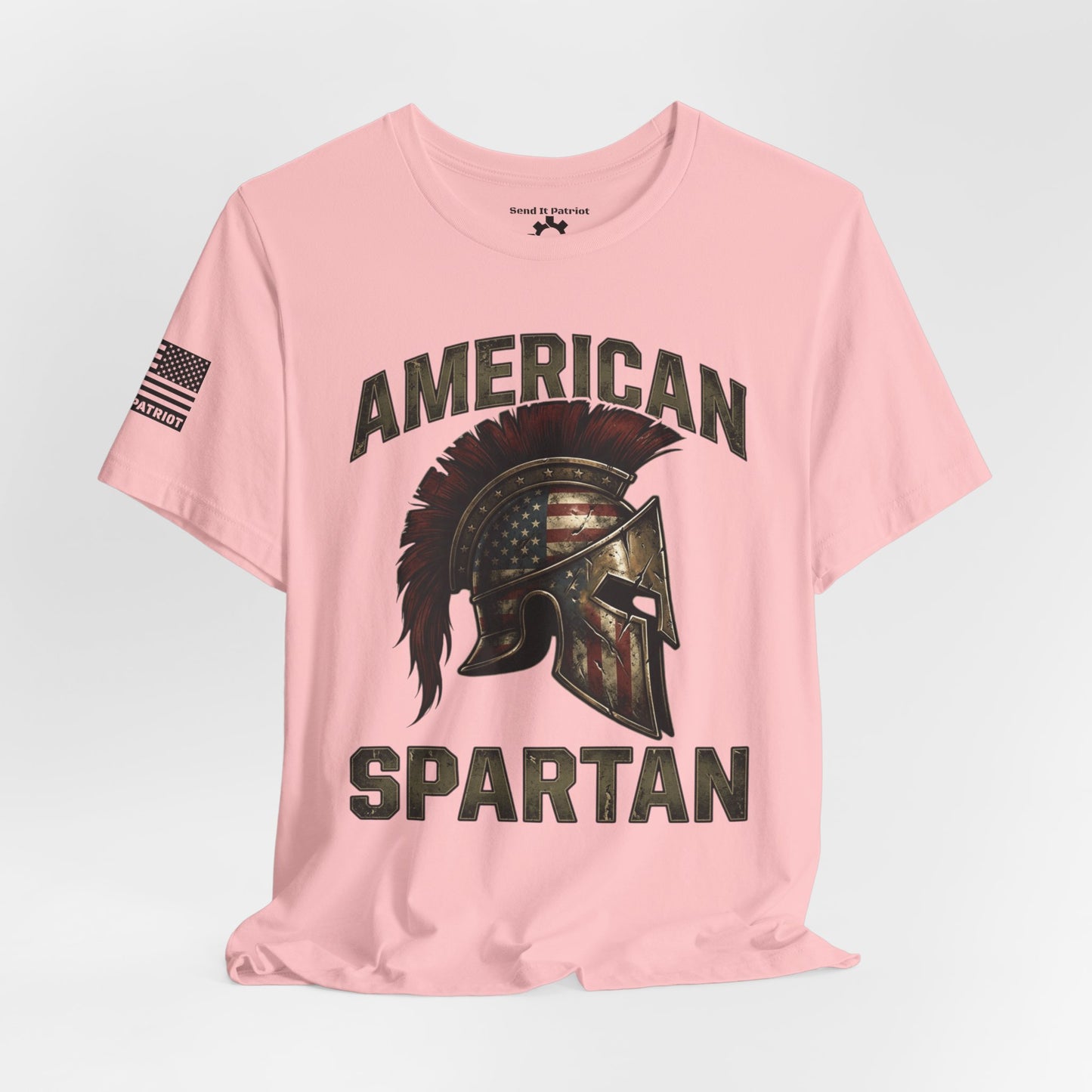 American Spartan T‑Shirt – Patriotic American Flag Graphic Tee Style#2