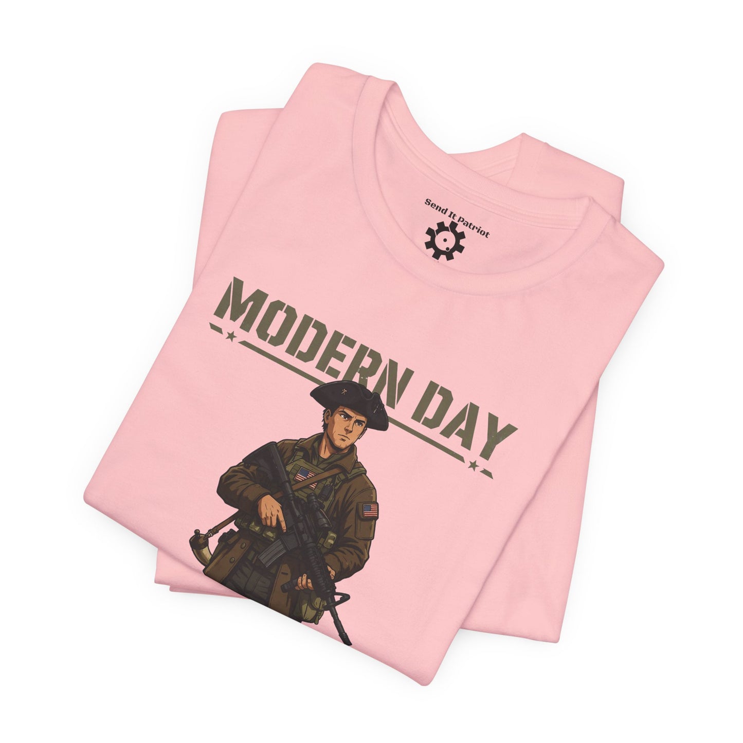 Modern Day Minuteman T-Shirt – Patriotic Tactical Soldier Graphic Tee