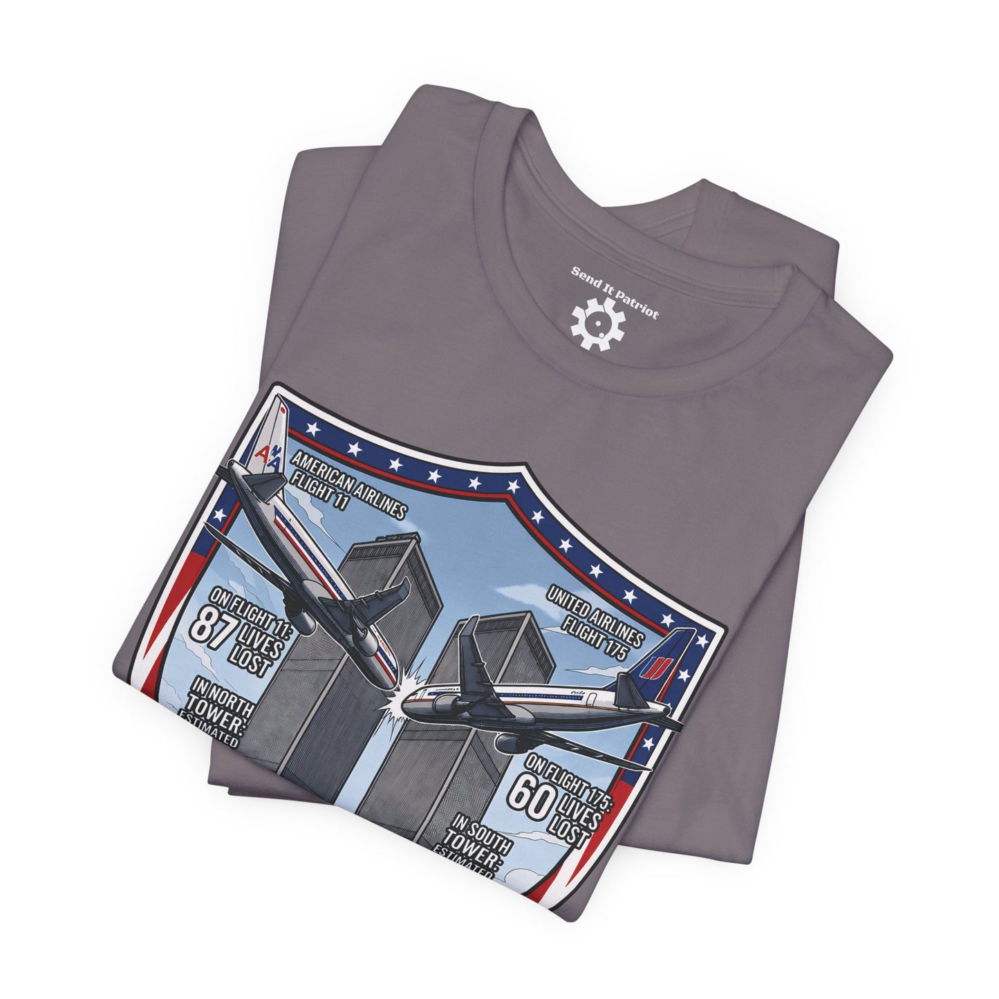 Never Forget 9/11 Tribute Twin Towers T-Shirt — Patriotic Tee