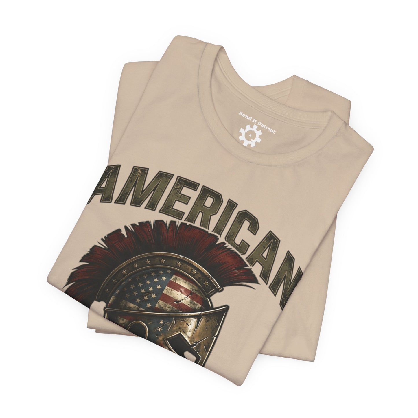 American Spartan T‑Shirt – Patriotic American Flag Graphic Tee Style#2