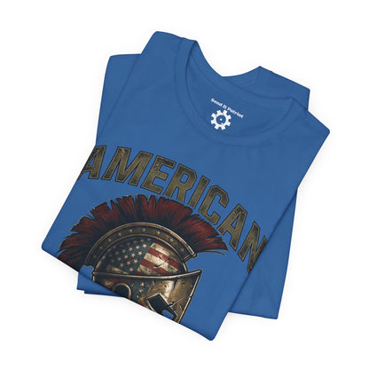 American Spartan T‑Shirt – Patriotic American Flag Graphic Tee Style#2