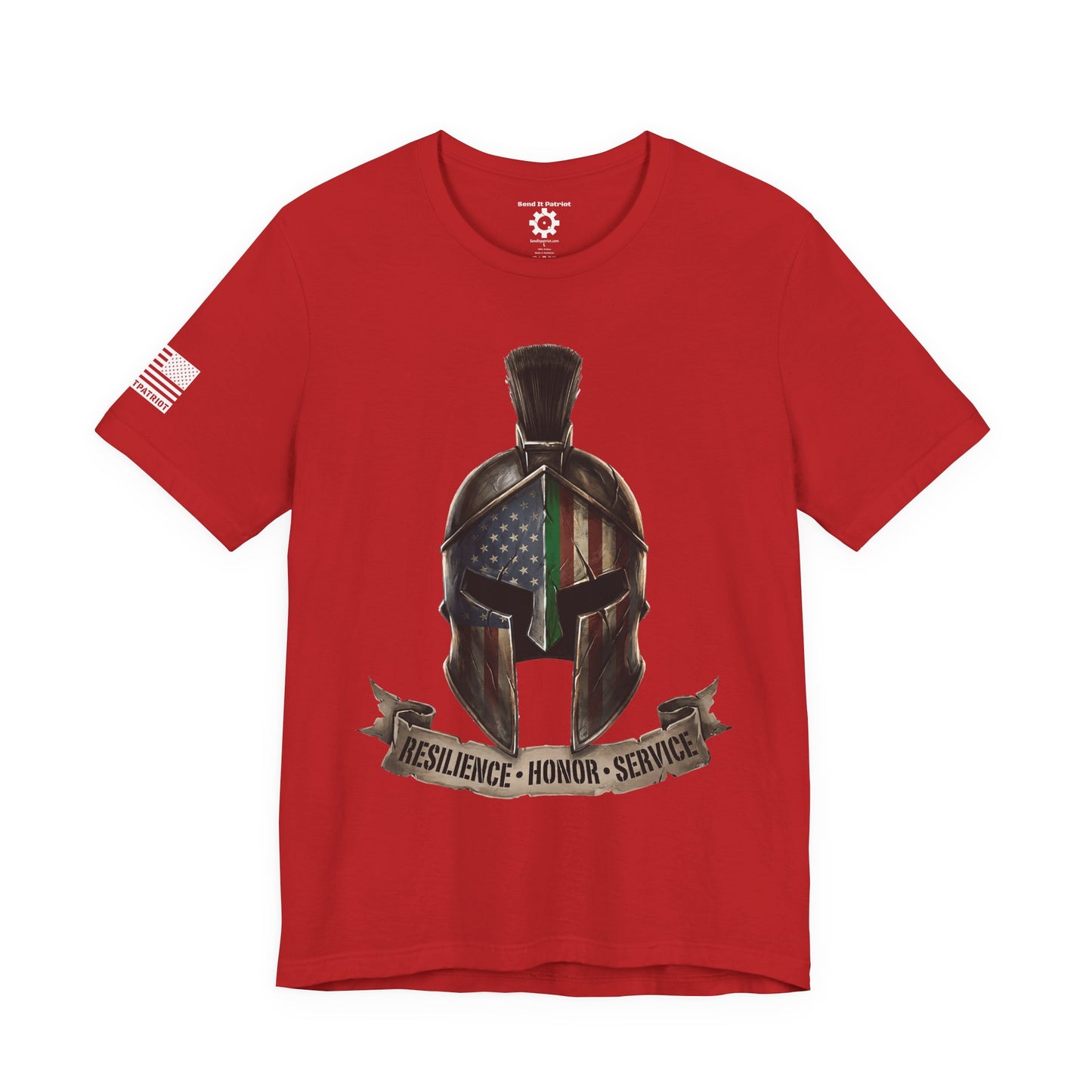 Spartan Thin Green Line T-Shirt — Military Patriotic Tee