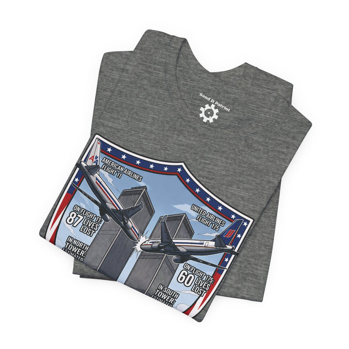 Never Forget 9/11 Tribute Twin Towers T-Shirt — Patriotic Tee