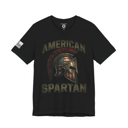 American Spartan T‑Shirt – Patriotic American Flag Graphic Tee Style#2
