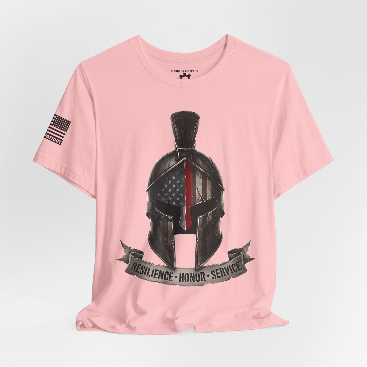Spartan Thin Red Line T-Shirt —  Fire Dept. Patriotic Tee