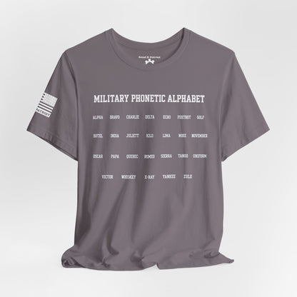 Military Phonetic Alphabet T-Shirt — Military Patriotic Tee