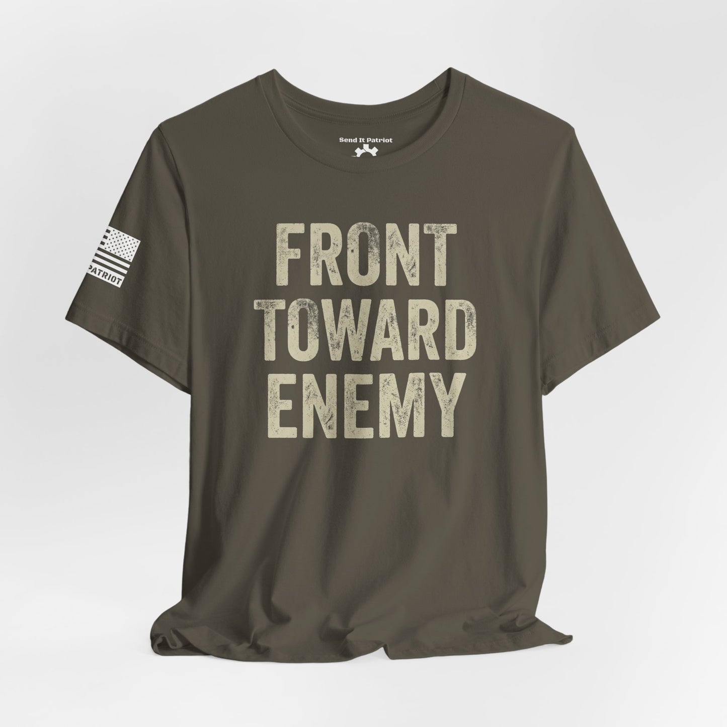 Front Toward Enemy T‑Shirt — Military-Inspired Graphic Tee