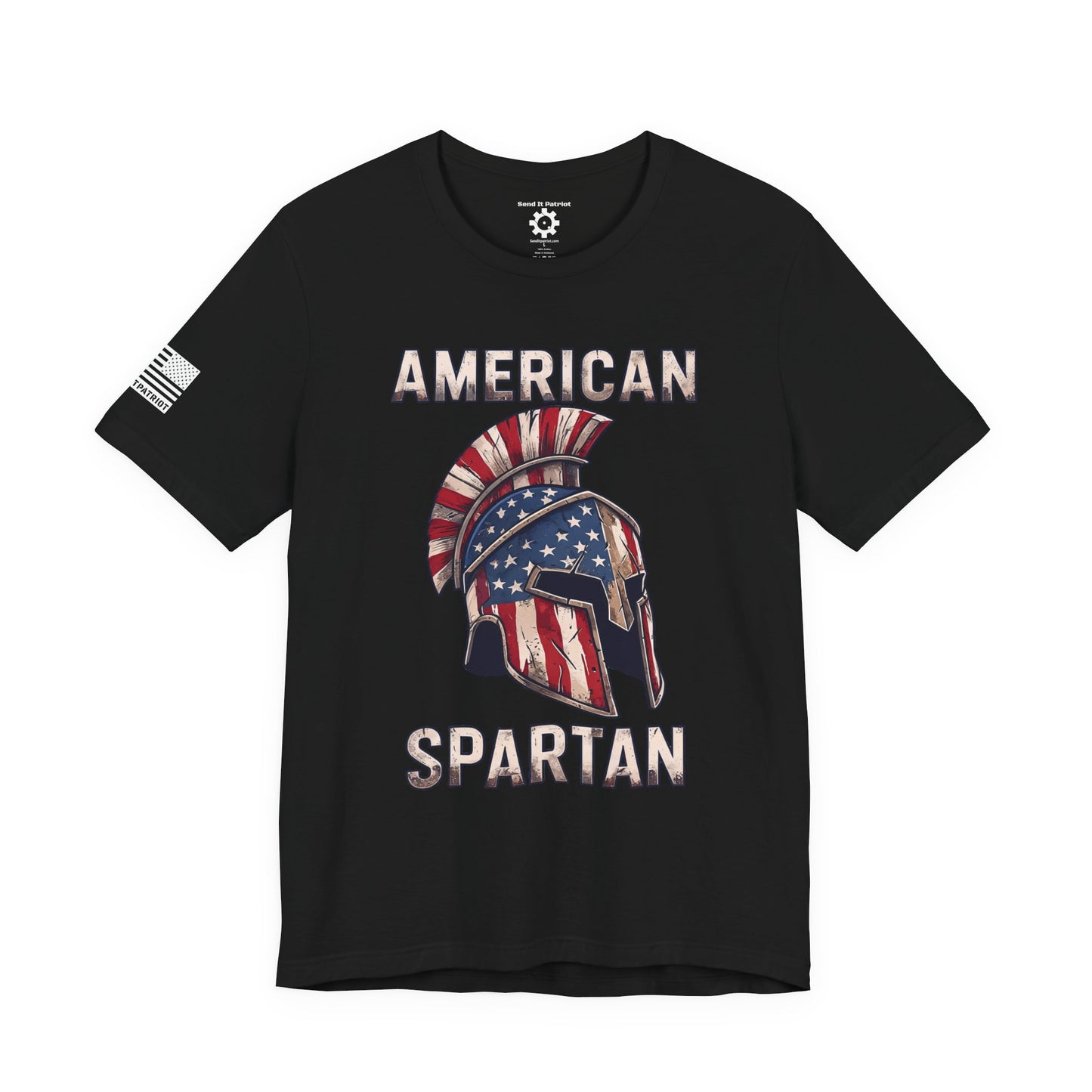 American Spartan T-Shirt — Patriotic Spartan Helmet Tee