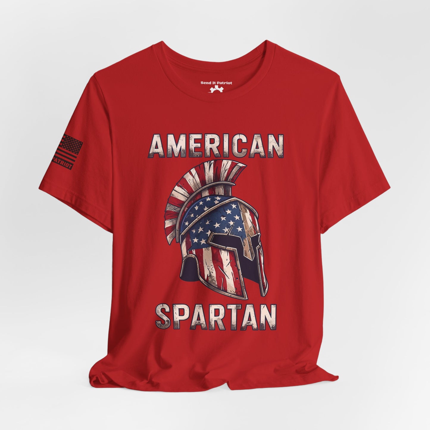 American Spartan T-Shirt — Patriotic Spartan Helmet Tee
