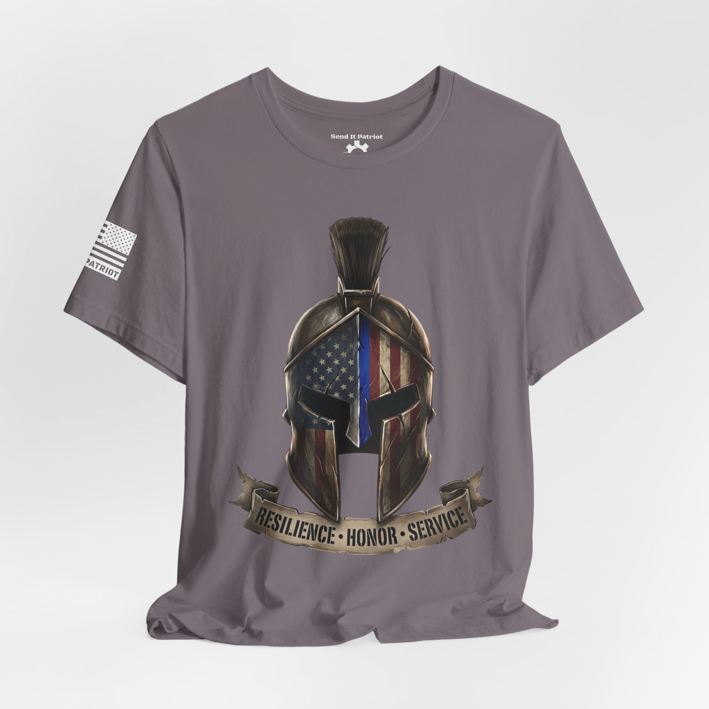 Spartan Thin Blue Line T-Shirt —  Patriotic Tee
