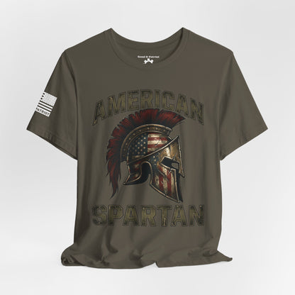 American Spartan T‑Shirt – Patriotic American Flag Graphic Tee Style#2