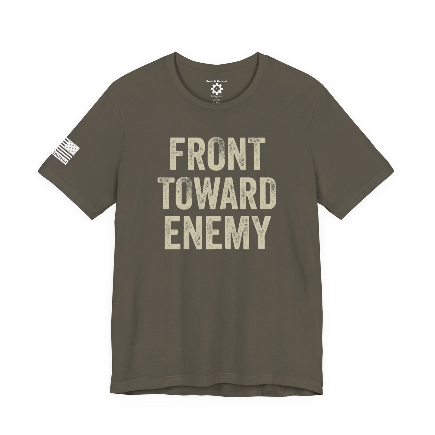 Front Toward Enemy T‑Shirt — Military-Inspired Graphic Tee