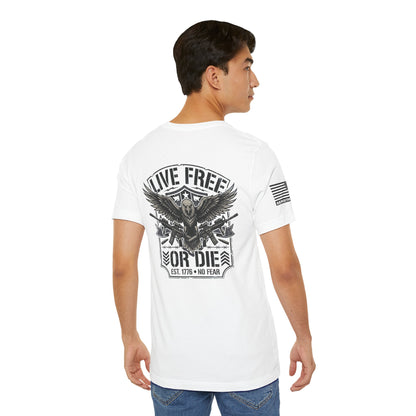 Live Free or Die Tee Ver. 2 — Patriotic Eagle Skull Graphic T-Shirt