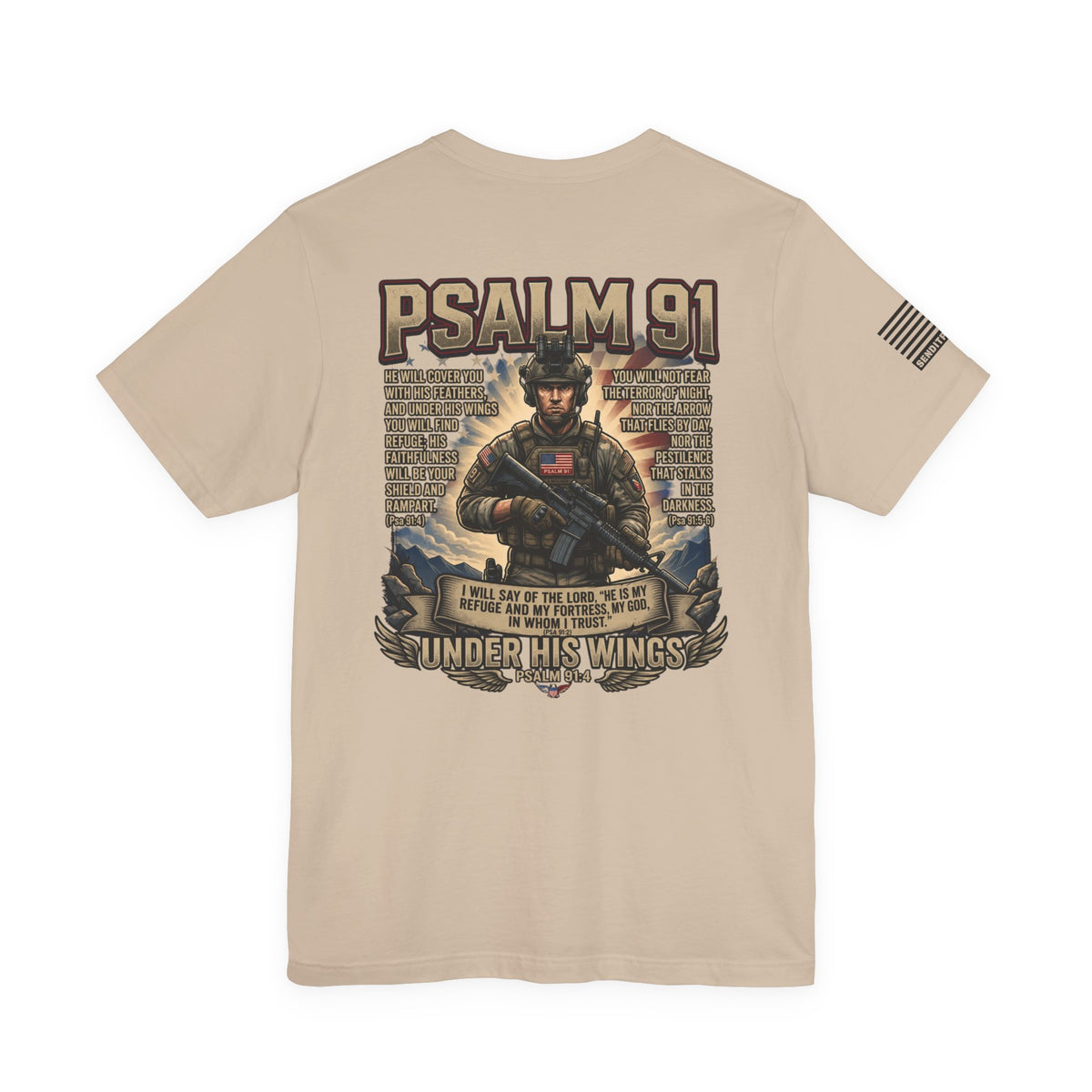 Psalm 91 Tactical Tee Ver2 — Christian Military Guardian Angel Shirt