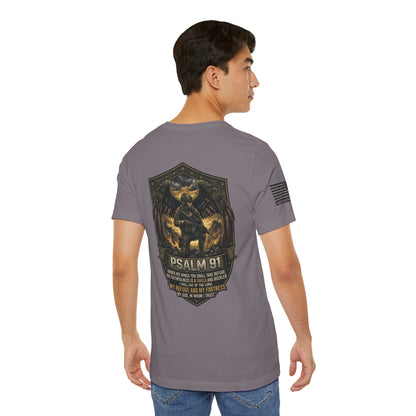 Psalm 91 Tactical Tee — Christian Military Guardian Angel Shirt