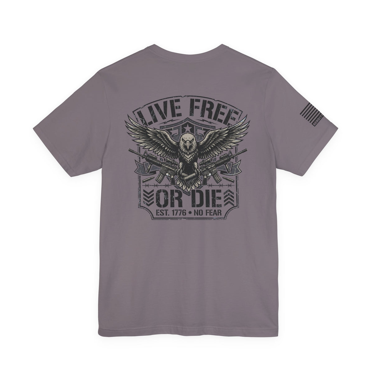 Live Free or Die Tee Ver. 2 — Patriotic Eagle Skull Graphic T-Shirt
