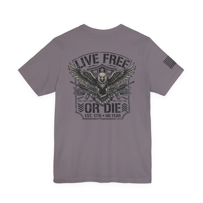 Live Free or Die Tee Ver. 2 — Patriotic Eagle Skull Graphic T-Shirt
