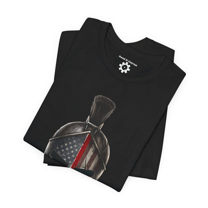 Spartan Thin Red Line T-Shirt —  Fire Dept. Patriotic Tee