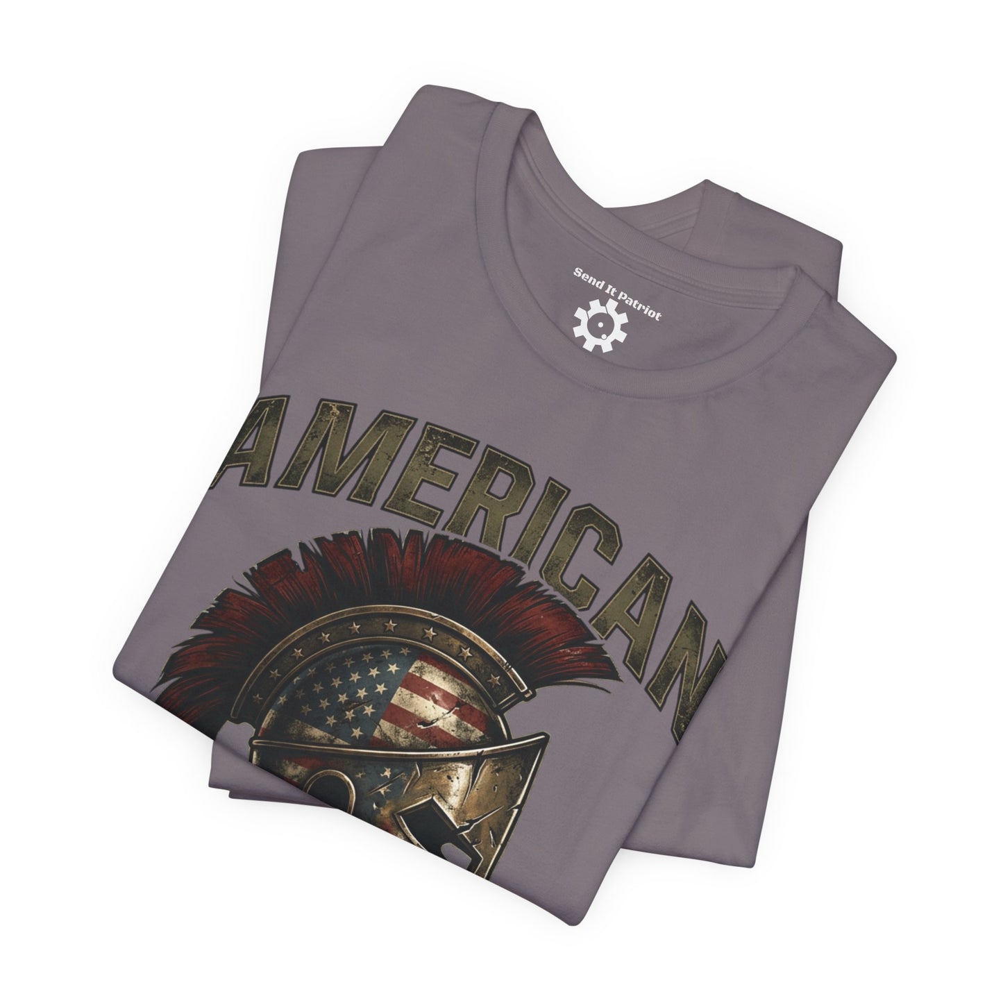 American Spartan T‑Shirt – Patriotic American Flag Graphic Tee Style#2