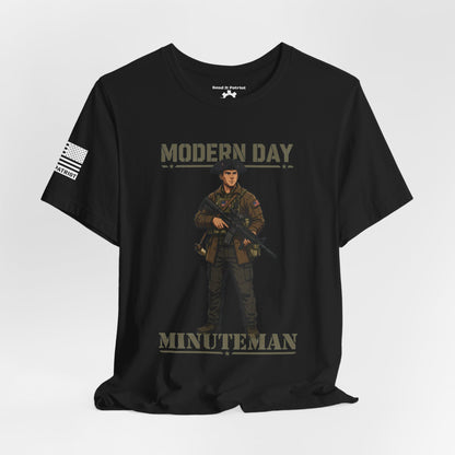 Modern Day Minuteman T-Shirt – Patriotic Tactical Soldier Graphic Tee