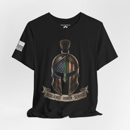 Spartan Thin Green Line T-Shirt — Military Patriotic Tee