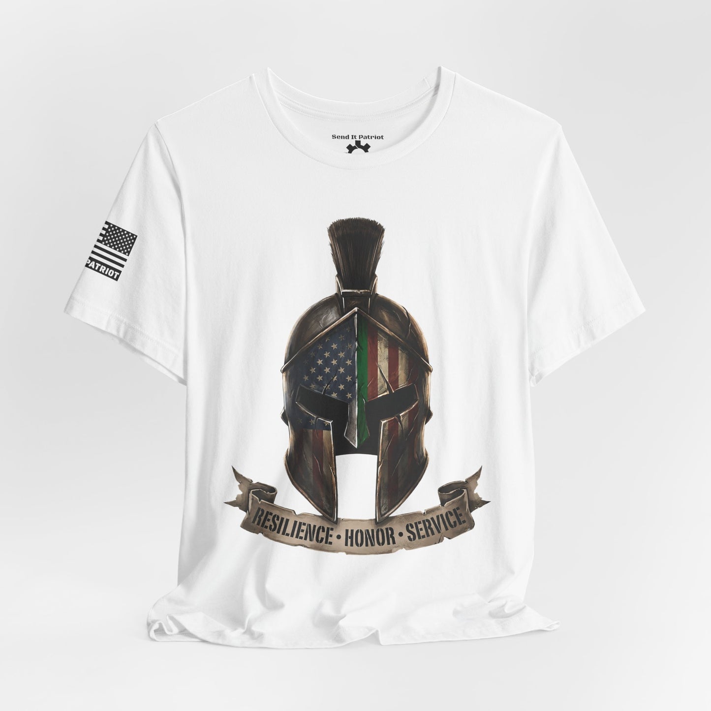 Spartan Thin Green Line T-Shirt — Military Patriotic Tee