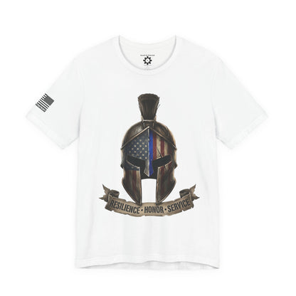 Spartan Thin Blue Line T-Shirt —  Patriotic Tee