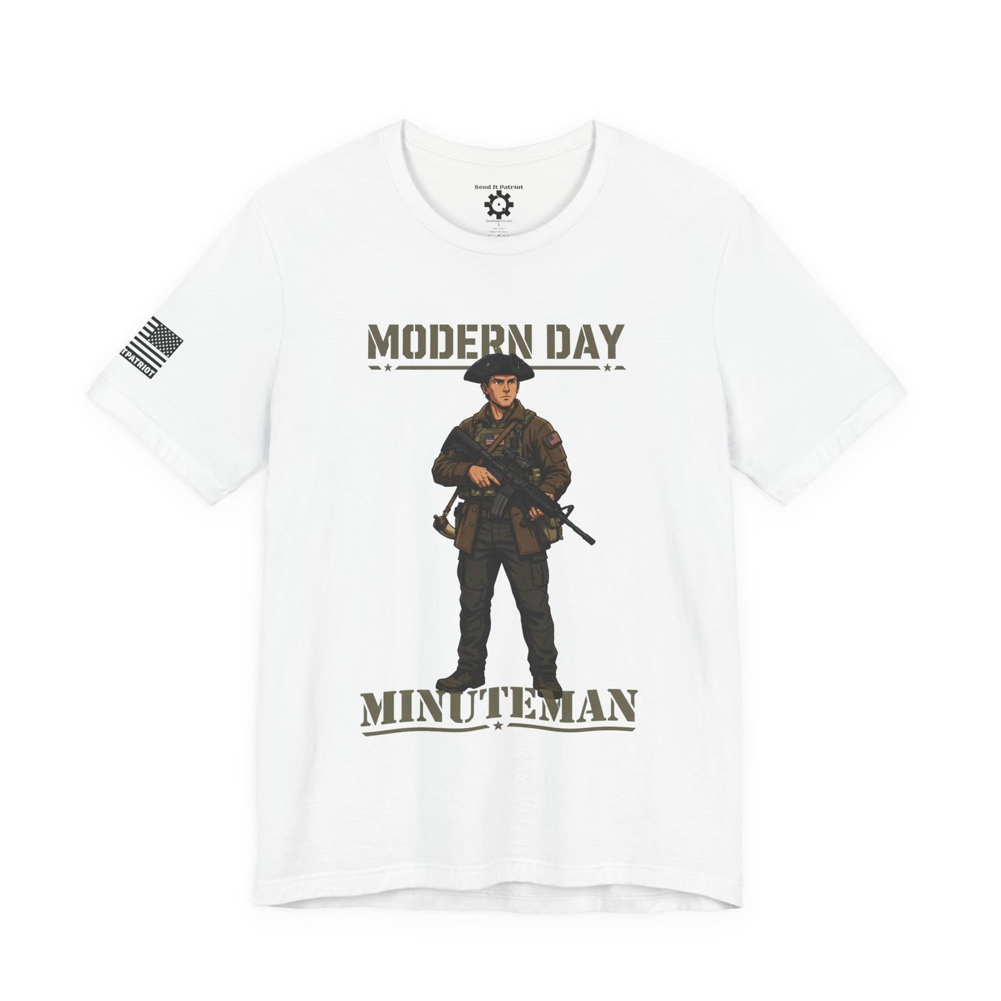 Modern Day Minuteman T-Shirt – Patriotic Tactical Soldier Graphic Tee