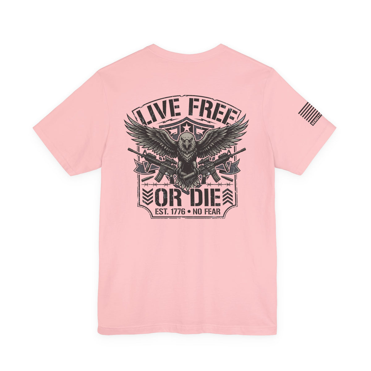 Live Free or Die Tee Ver. 2 — Patriotic Eagle Skull Graphic T-Shirt