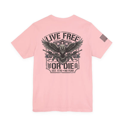 Live Free or Die Tee Ver. 2 — Patriotic Eagle Skull Graphic T-Shirt