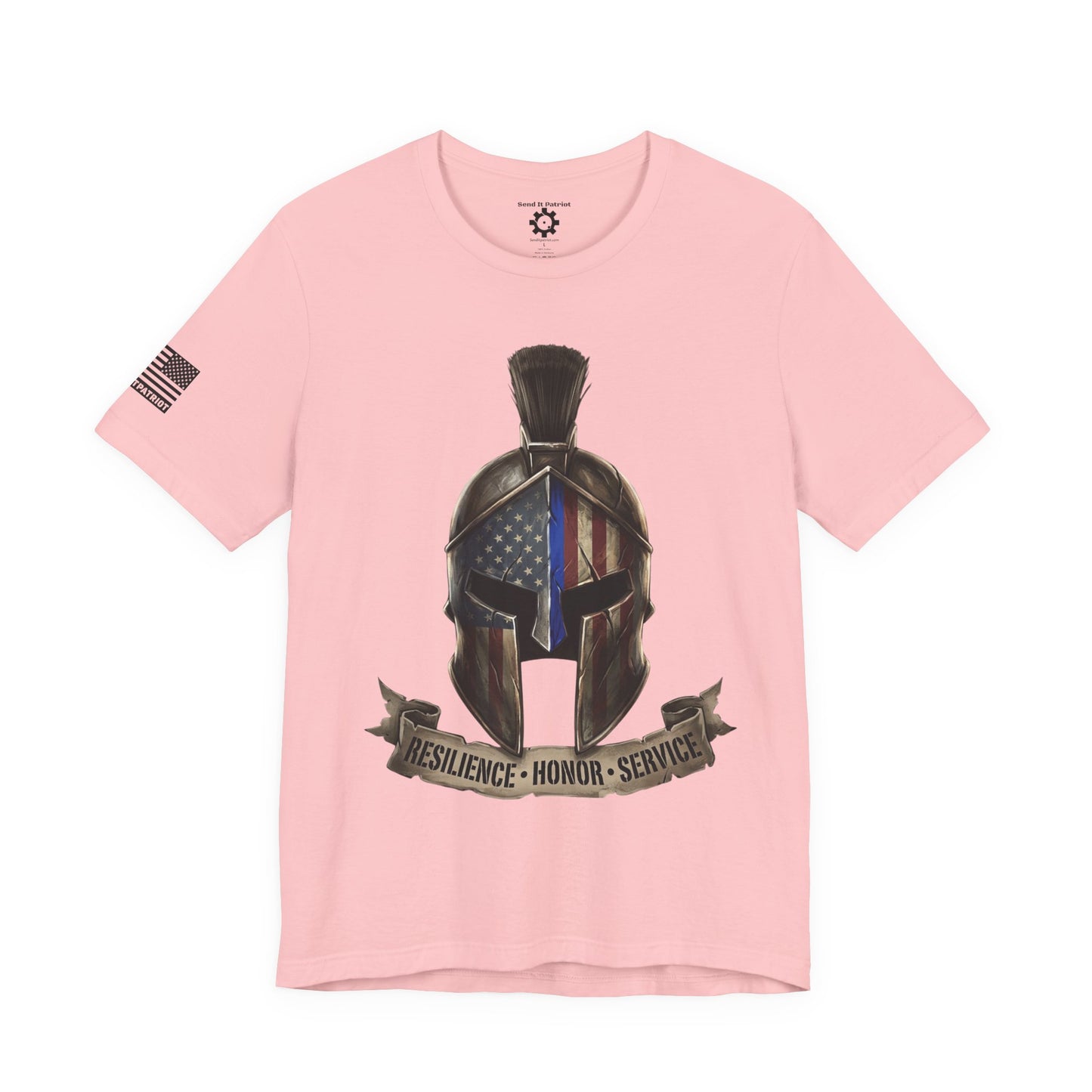 Spartan Thin Blue Line T-Shirt —  Patriotic Tee
