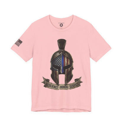 Spartan Thin Blue Line T-Shirt —  Patriotic Tee
