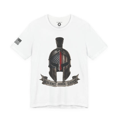 Spartan Thin Red Line T-Shirt —  Fire Dept. Patriotic Tee