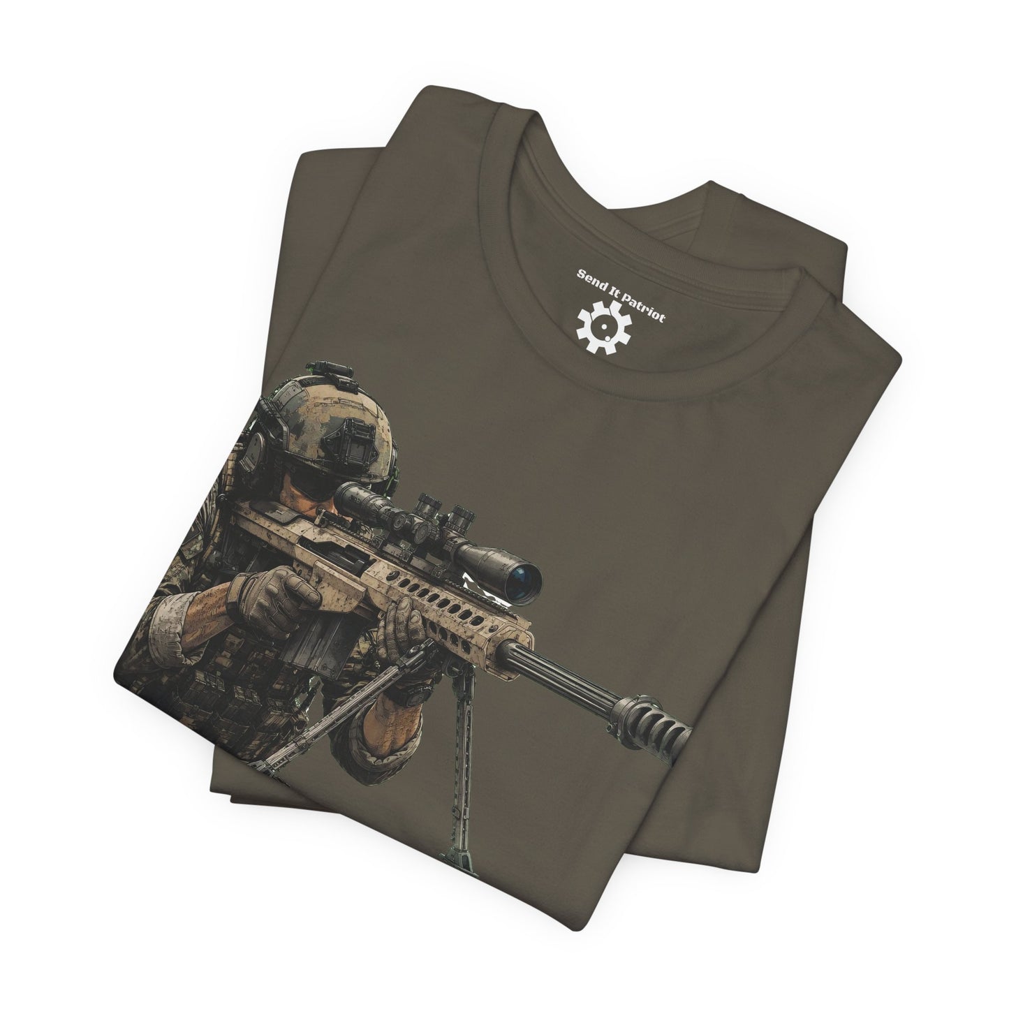 Send It Graphic Tee — Military Weapons Print T-Shirt