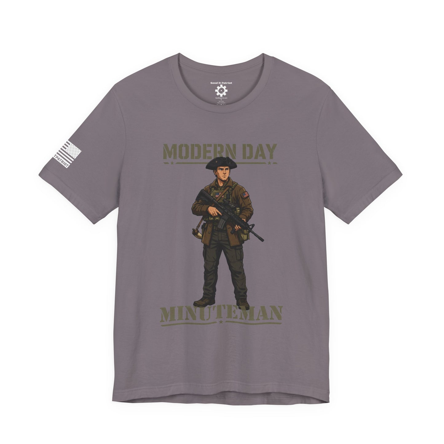 Modern Day Minuteman T-Shirt – Patriotic Tactical Soldier Graphic Tee
