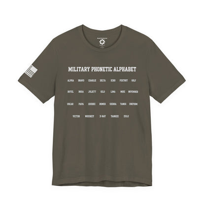 Military Phonetic Alphabet T-Shirt — Military Patriotic Tee