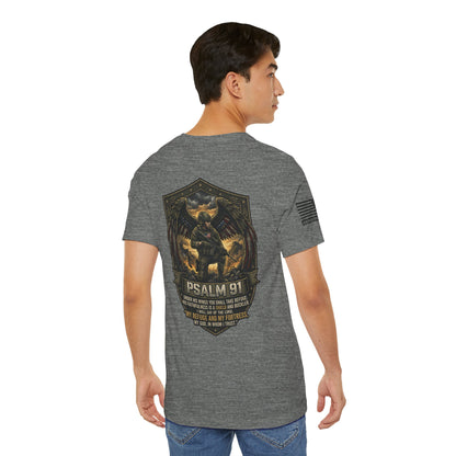 Psalm 91 Tactical Tee — Christian Military Guardian Angel Shirt