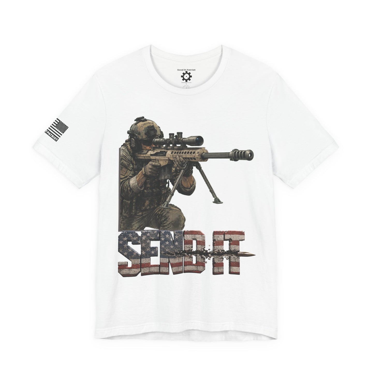 Send It Graphic Tee — Military Weapons Print T-Shirt